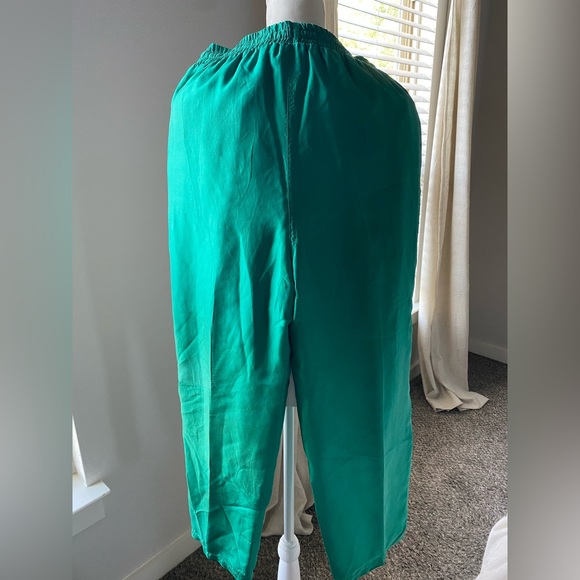 100% Silk Vintage Green Track Suit - Picture 8 of 8